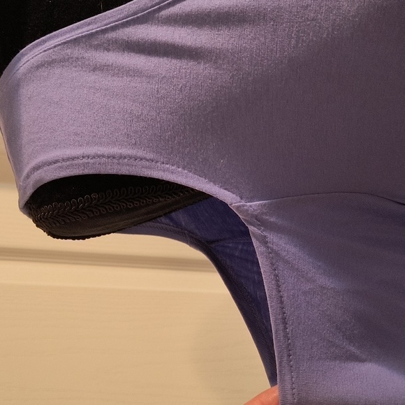 JM Collection Cold Shoulder Tunic Top Purple Size L - Picture 2 of 9